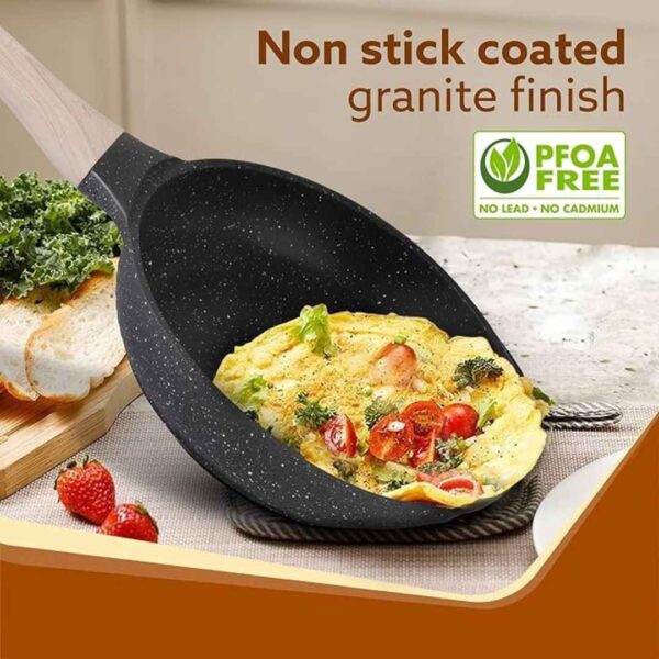 AGARO Imperial Granite 3pcs Non Stick Cookware Set Dark Grey1 - LXINDIA.COM