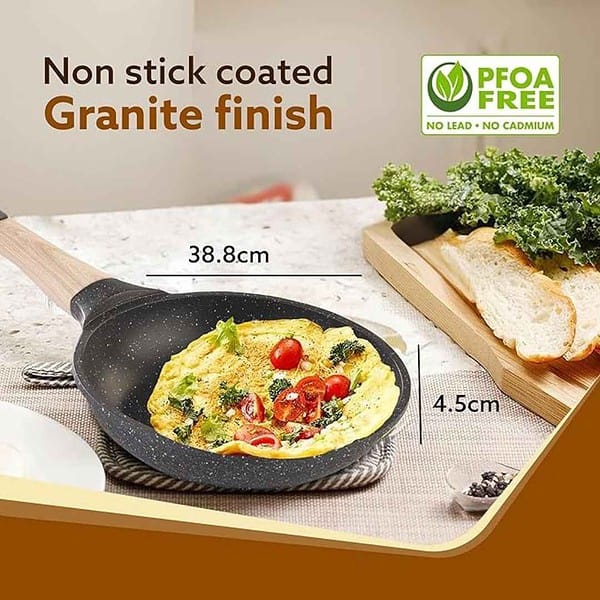 AGARO Imperial Granite Non Stick Fry Pan 20cm Dark Grey1 - LXINDIA.COM