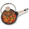 AGARO Imperial Granite Non Stick Frypan with Glass Lid 28cm Dark Grey1 - LXINDIA.COM