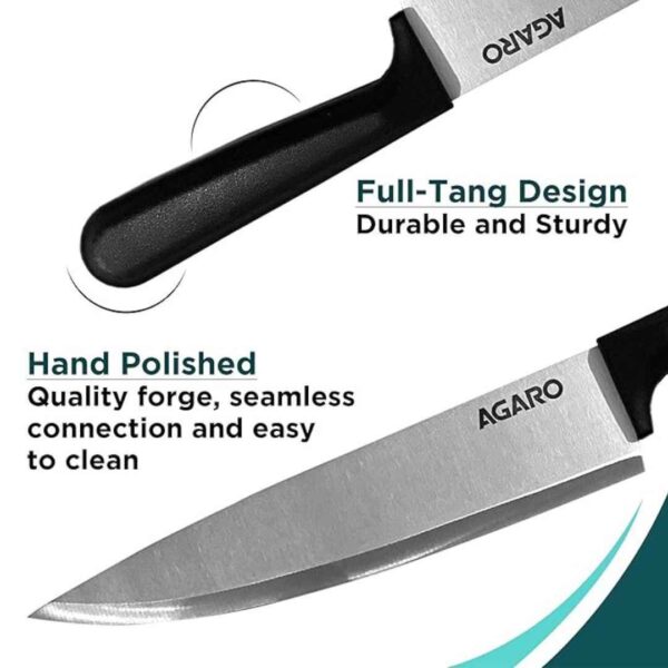 AGARO Majestic 3 Pcs Kitchen Knives Set Silver1 - LXINDIA.COM