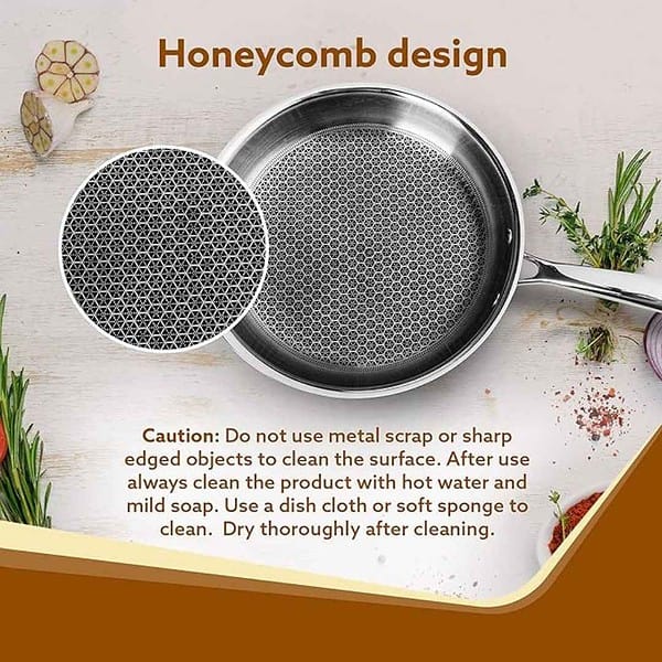 AGARO Royal Honey Comb Frying Pan 22cm Diameter1 - LXINDIA.COM