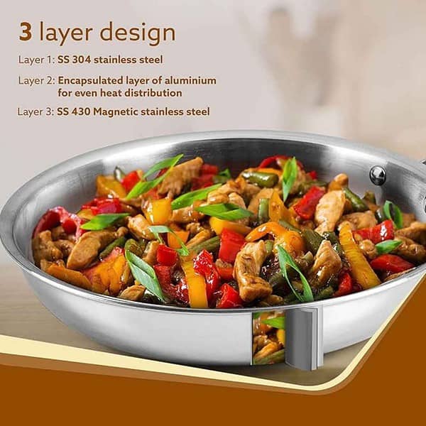 AGARO Royal Honey Comb Frying Pan 22cm Diameter2 - LXINDIA.COM