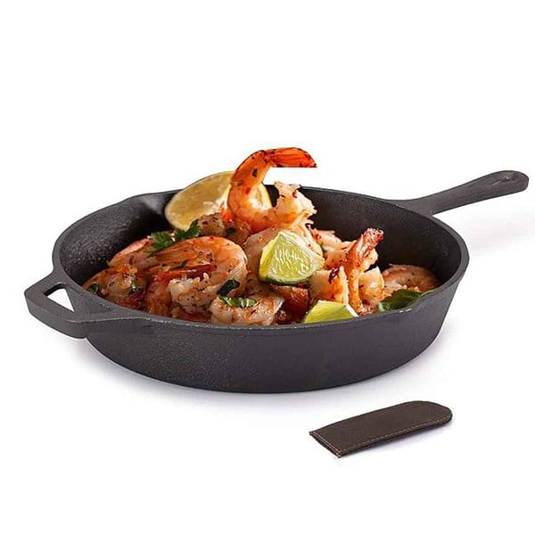 AGARO Royal Pre Seasoned Cast Iron Deep Fry Pan 26cm Diameter - LXINDIA.COM