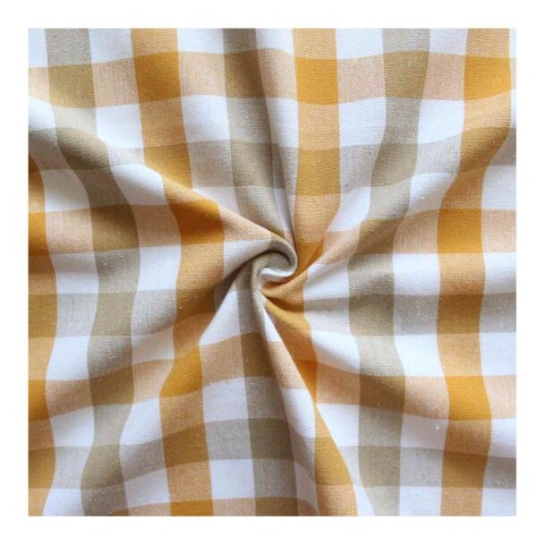 AIRWILL Cotton Checkered Pattern 6 Seater Table Cloth Yellow 1 1 - LXINDIA.COM