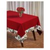 AIRWILL Cotton Dining Table Cloth 8 SeaterRed 3 - LXINDIA.COM