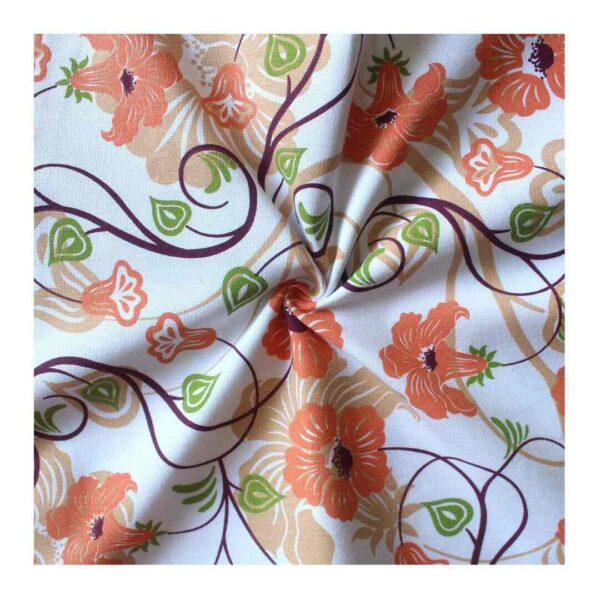 AIRWILL Cotton Floral Pattern 4 Seater Table Cloth Orange 1 1 - LXINDIA.COM