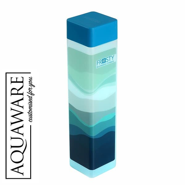 AQUAWARE Frosty Fridge Square Water Bottle Print Label Set of 6 c - LXINDIA.COM