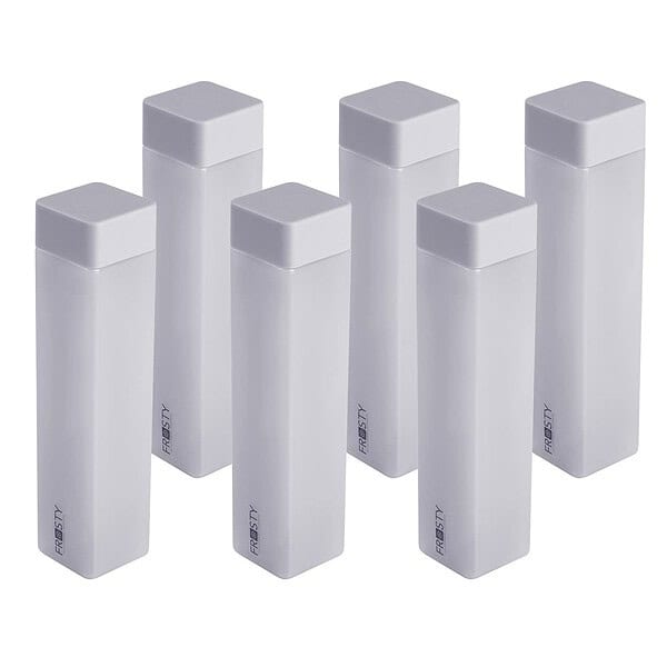 AQUAWARE FrostyFridge Square Water Bottle Gray Set of 6 - LXINDIA.COM