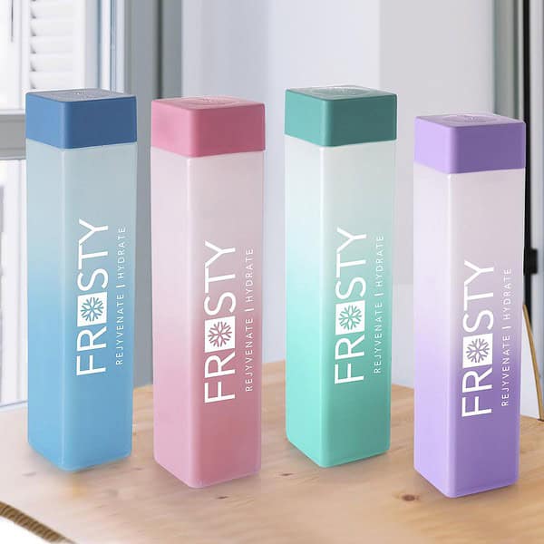 AQUAWARE FrostyFridge Square Water Bottle Set of 6 Multicolour - LXINDIA.COM