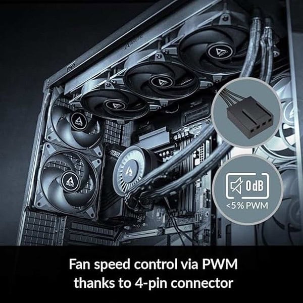 ARCTIC P12 Max PC Fan High Performance 120mm Case Fan Black 2 - LXINDIA.COM