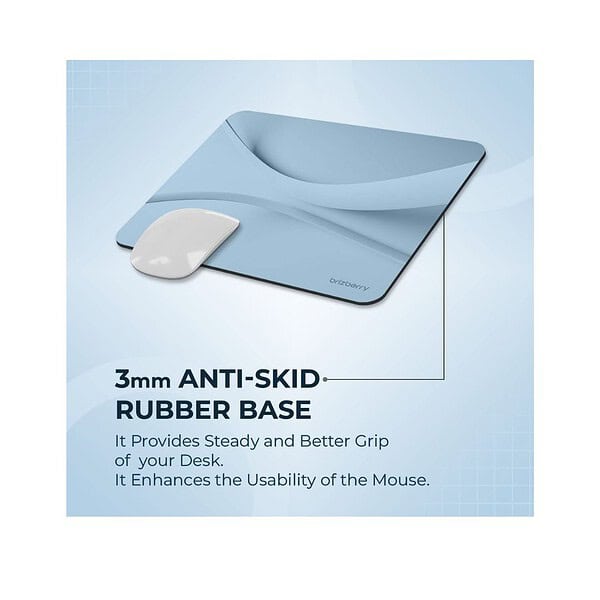 ARTBRIZ Brizberry Mouse Pad Anti Skid Rubber Base ArtPro Blue Pack of 1 2 - LXINDIA.COM