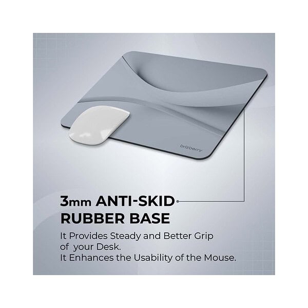 ARTBRIZ Brizberry Mouse Pad Anti Skid Rubber Base ArtPro Cool Grey Pack of 1 2 - LXINDIA.COM