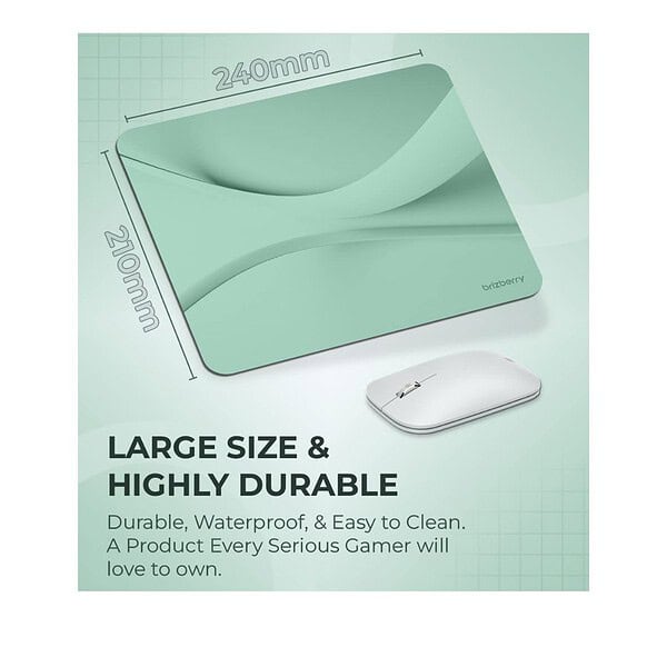 ARTBRIZ Brizberry Mouse Pad Anti Skid Rubber Base ArtPro Green Pack of 1 4 1 - LXINDIA.COM