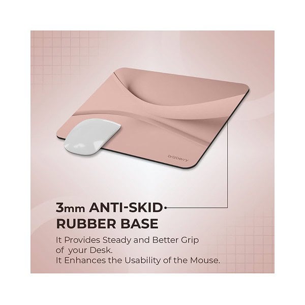 ARTBRIZ Brizberry Mouse Pad Anti Skid Rubber Base ArtPro Rose Pack of 1 3 - LXINDIA.COM