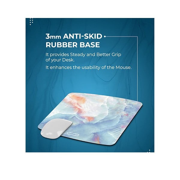 ARTBRIZ Brizberry Mouse Pad Anti Skid Rubber Base Marble Texture 1 Octagon Pack of 1 8 - LXINDIA.COM