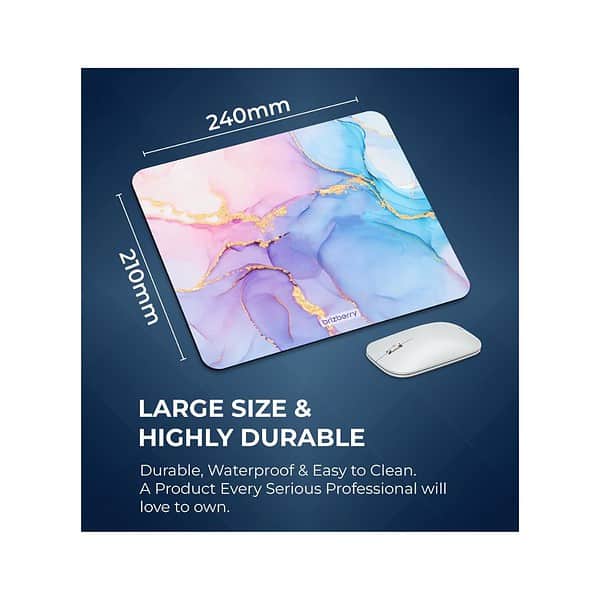 ARTBRIZ Brizberry Mouse Pad Anti Skid Rubber Base Marble Texture 1 Pack of 1 1 - LXINDIA.COM