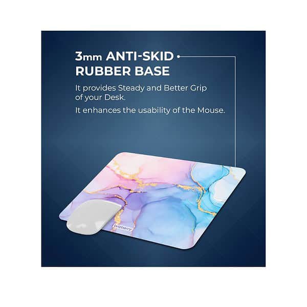 ARTBRIZ Brizberry Mouse Pad Anti Skid Rubber Base Marble Texture 1 Pack of 1 4 - LXINDIA.COM