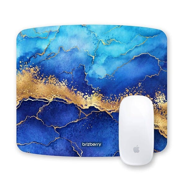 ARTBRIZ Brizberry Mouse Pad Anti Skid Rubber Base Marble Texture 4 New Curved Rectangle Pack of 1 min - LXINDIA.COM