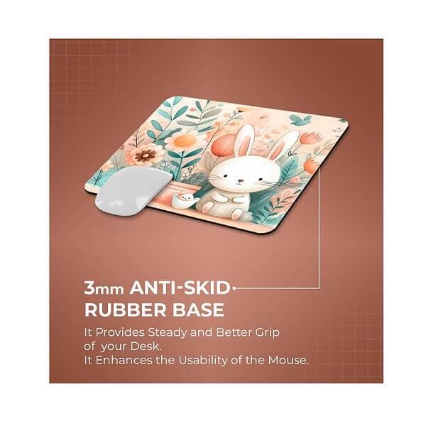 ARTBRIZ Brizberry Mouse Pad Anti Skid Rubber Base Rabbit 1 PACK of 1 3 - LXINDIA.COM