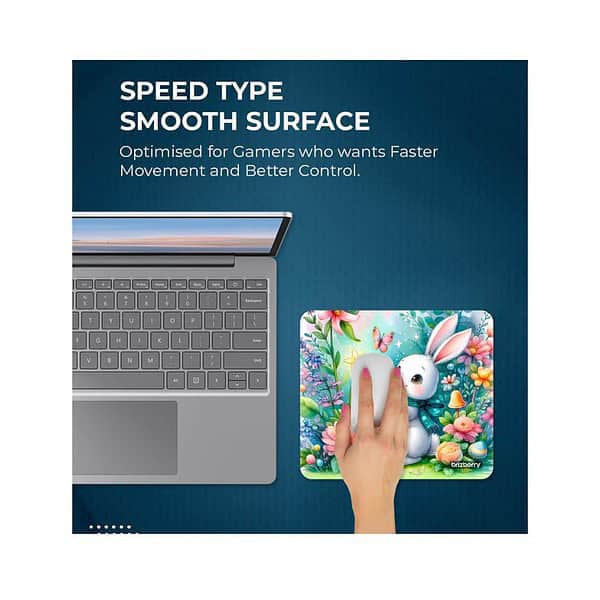 ARTBRIZ Brizberry Mouse Pad Anti Skid Rubber Base Rabbit 2 PACK of 1 2 min - LXINDIA.COM