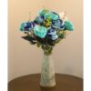 ARTSY Polyester Artificial Flowers For Decoration Pack Of 2 Piece Blue b - LXINDIA.COM