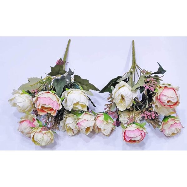 ARTSY Polyester Artificial Flowers For Decoration Pack Of 2 Piece Pink - LXINDIA.COM