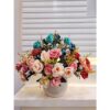 ARTSY Polyester Artificial Flowers For Decoration Pack Of 4 Piece Assorted B - LXINDIA.COM