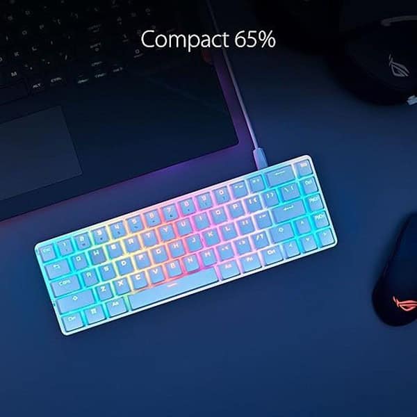 ASUS ROG Falchion Ace RGB Compact Gaming Mechanical Keyboard White 1 - LXINDIA.COM