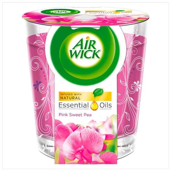 Airwick Essential Oils Candle Pink Sweet Pea 105g - LXINDIA.COM