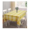 Airwill 100 Cotton Checkered Pattern 4 Seater Square Table CoverYellow 2 - LXINDIA.COM