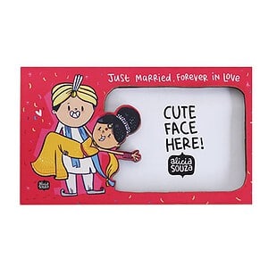 Alicia Souza Just Married Fridge Magnet Photo Frame MulticolorPack Of 1 - LXINDIA.COM