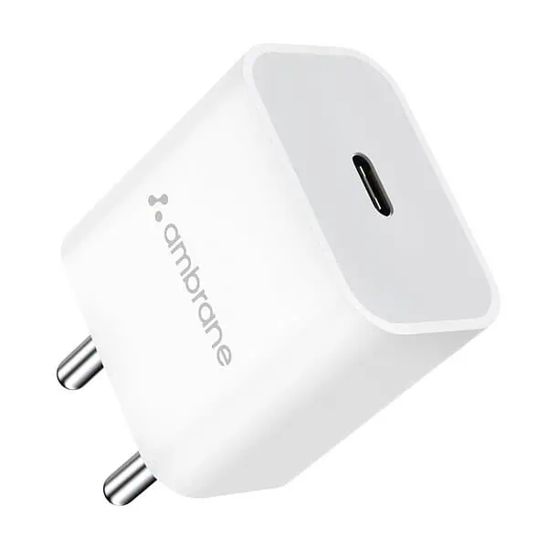 Ambrane 20W Type C Mobile Charger Adapter White Raap M20 - LXINDIA.COM