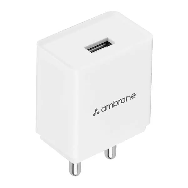 Ambrane USB Mobile Charger AdapterRaap S1 White - LXINDIA.COM