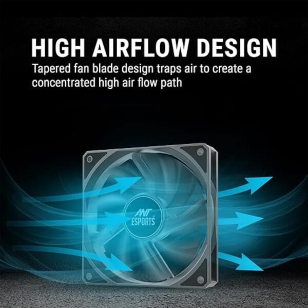 Ant Esports Darkflow 120mm 3 IN 1 Case Fan Kit Black 3 - LXINDIA.COM