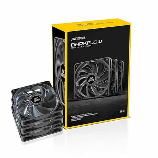 Ant Esports Darkflow 120mm 3 IN 1 Case Fan Kit Black - LXINDIA.COM