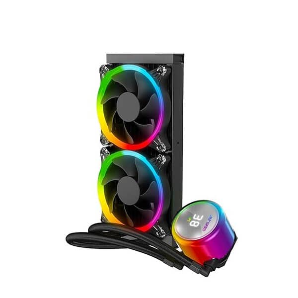 Ant Esports ICE Chroma 240 ARGB 240mm ARGB Liquid Cooler AIO Black 3 - LXINDIA.COM