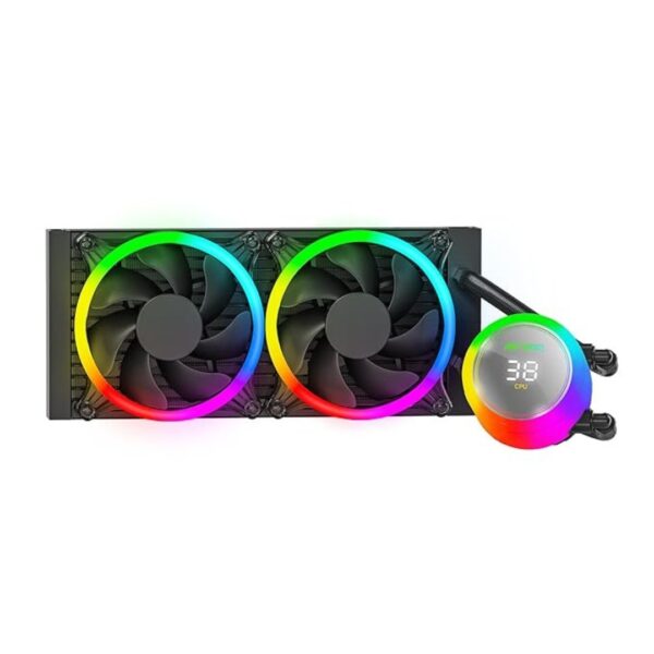 Ant Esports ICE Chroma 240 ARGB 240mm ARGB Liquid Cooler AIO Black - LXINDIA.COM