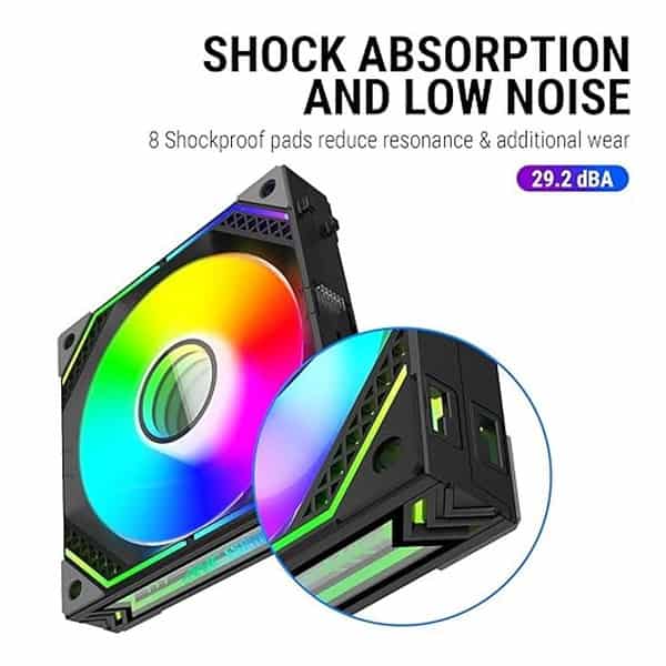 Ant Esports Infinity Flow 3 in 1 120mm ARGB Case Fan Kit Black 2 - LXINDIA.COM