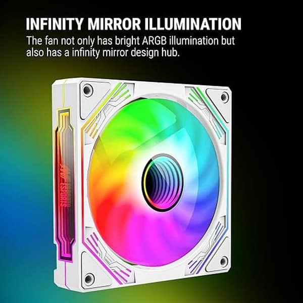 Ant Esports Sciflow 120mm ARGB Case Fan White 1 - LXINDIA.COM