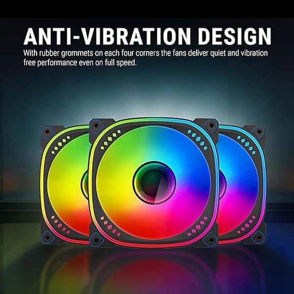 Ant Esports Spectraflow 120mm 3 IN 1 ARGB Case Fan Kit Black 3 - LXINDIA.COM