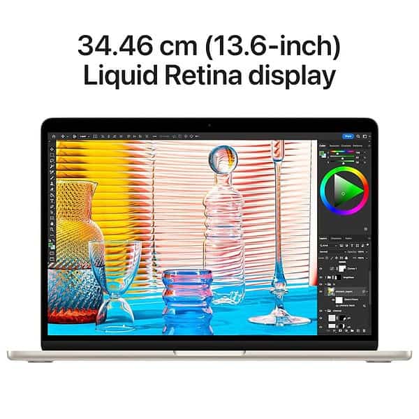 Apple 2022 MacBook Air Laptop with M2 chip 13 6 inch 8GB RAM 256GB SSD Starlight 3 min - LXINDIA.COM