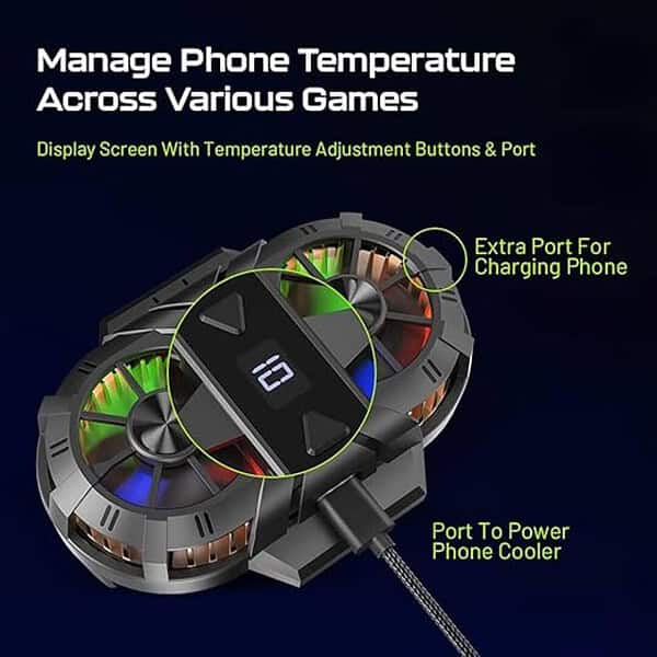 Archer Tech Lab Typhon Max Dual Fan Universal RGB Mobile Phone Cooler 1 - LXINDIA.COM