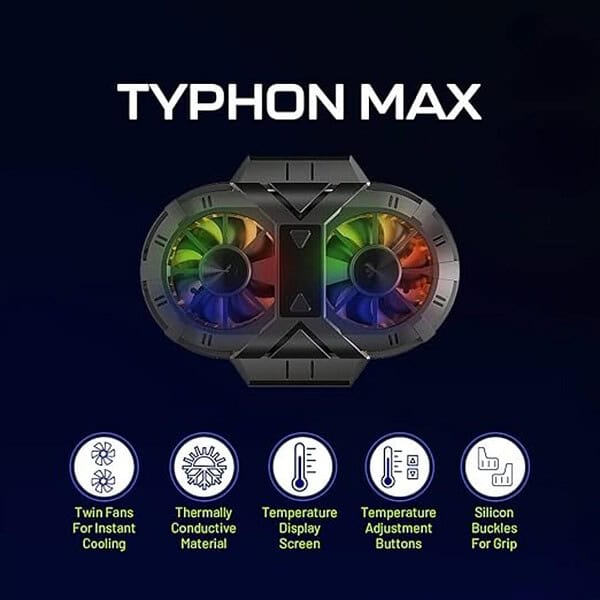 Archer Tech Lab Typhon Max Dual Fan Universal RGB Mobile Phone Cooler 2 - LXINDIA.COM