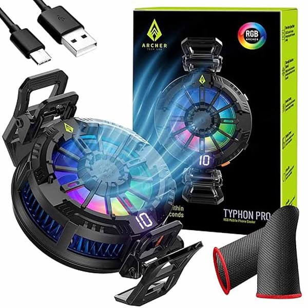 Archer Tech Lab Typhon Pro Dual Mode Phone Cooler for Instant Cooling Single Fan - LXINDIA.COM