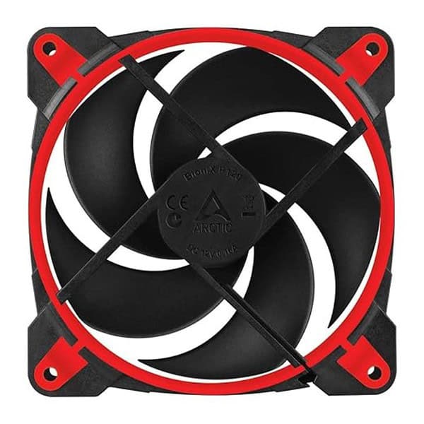 Arctic BioniX P120 Red Pressure optimised 120 mm Gaming Fan PST 2 - LXINDIA.COM