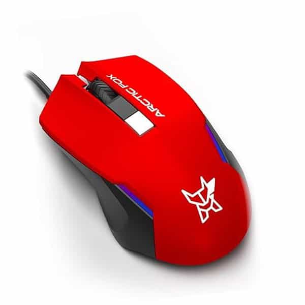 Arctic Fox Wired USB Gaming Mouse DPI Upto 3600 Crimson Red 1 - LXINDIA.COM