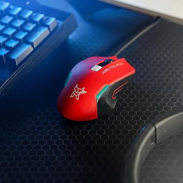 Arctic Fox Wired USB Gaming Mouse DPI Upto 3600 Crimson Red 2 - LXINDIA.COM