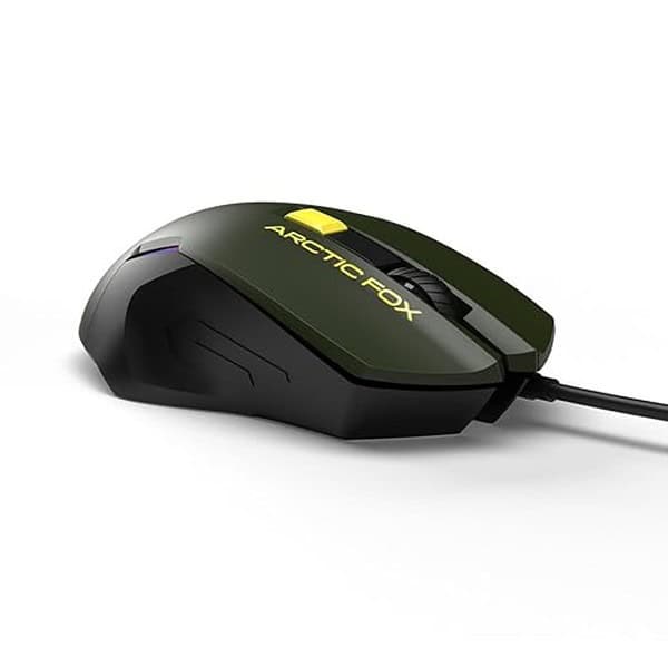 Arctic Fox Wired USB Gaming Mouse DPI Upto 3600 Forest Olive 2 - LXINDIA.COM