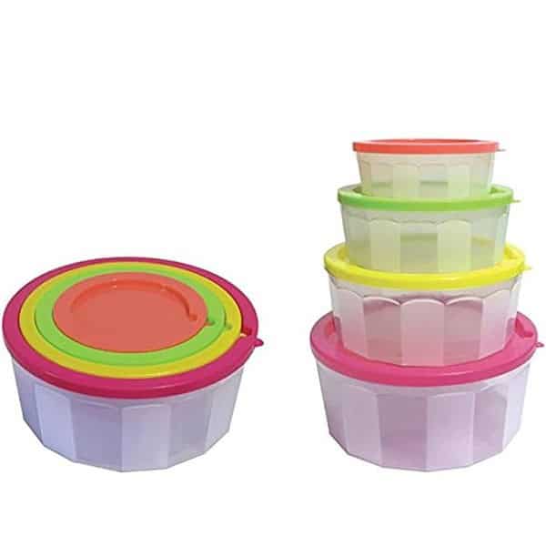 Aristo Houseware Diamond Plastic Storage Container 4 Pcs Set - LXINDIA.COM