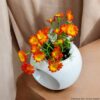 Art Street Artificial Flower Bunch Daisy Fake Flower Orange - LXINDIA.COM